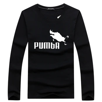 

Funny Tee Cute Long Sleeve T Shirts Homme Pumba Men Short Sleeves Cotton Tops Cool T Shirt Summer Jersey Costume Fashion T-shirt
