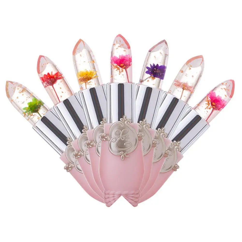 

40# Hot Sale 6 Colors Long Lasting Moisturize Temperature Color Change Dried Flower Lipstick Cosmetics Lip Cream Makeup