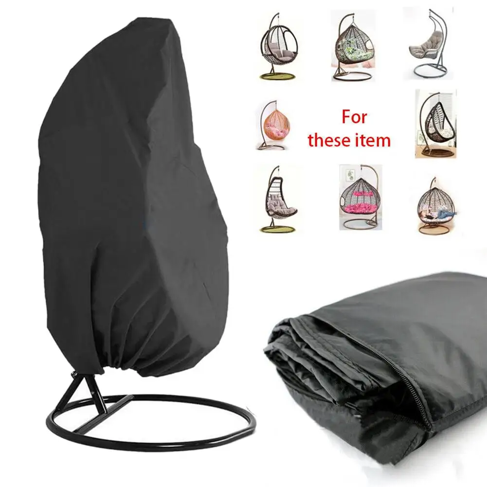 Patio Hanging Chair Cover Wicker Egg Swing Chair Waterproof Dust Covers For Courtyard Garden Hanging Chair Sunny Rainy Cover