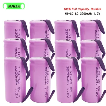 

18PCS SC 1.2V 3200MAH Rechargeable Battery 4/5 SC Sub C Ni-cd Cell with Welding Tabs for Electric Drill Screwdriver