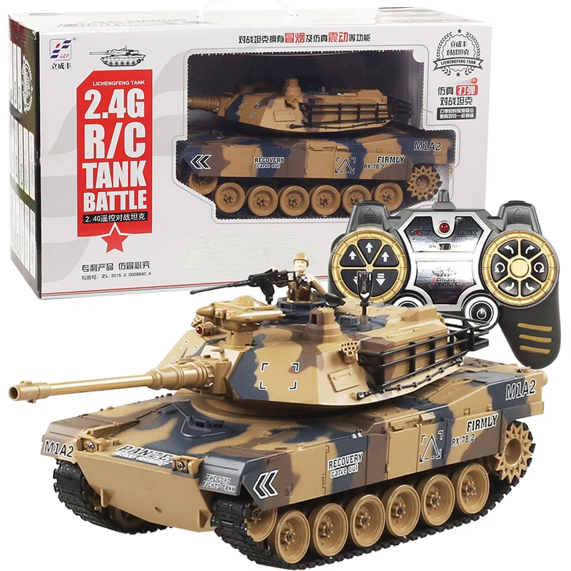 118 2.4G Remote control tank America M1A2 Russia T90 armored car RC