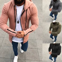 Горячая распродажа мужская зимняя Осенняя теплая куртка с капюшоном и длинными рукавами спереди толстовка на молнии Размер M-3XL 4 цвета