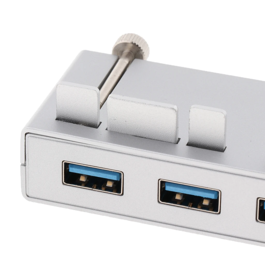 Usb-концентратор 3,0, Портативный Алюминий 4 Порты и разъёмы передачи данных USB 3,0 концентратор с USB кабель для ноутбука, компьютера, USB флеш-накопители, жесткий диск для жесткого диска