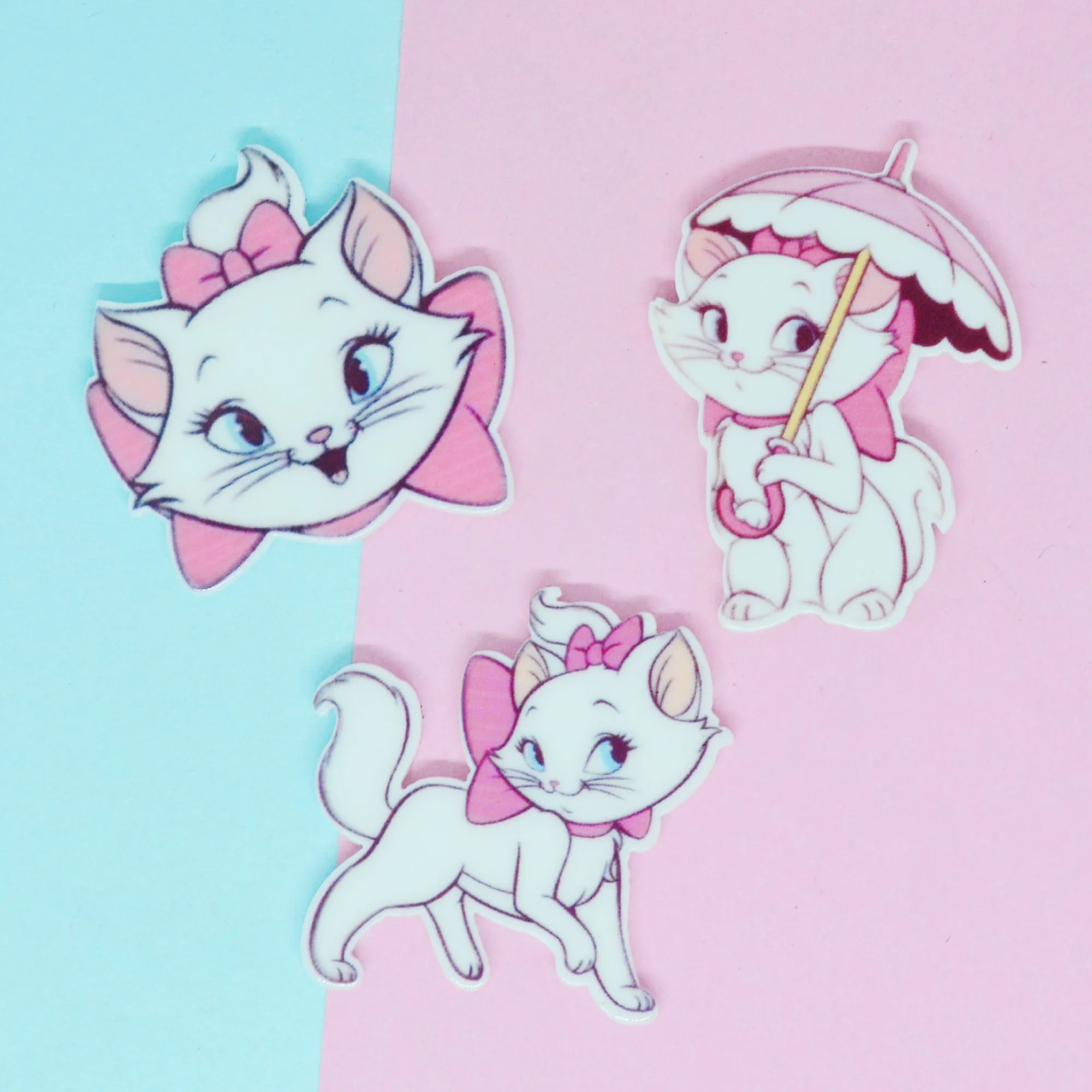 Acrylic Flat Back Japanese Cartoon Cat Planar Scrapbook Card-making Embellishments Hair Bow Centers-10PCS | Дом и сад
