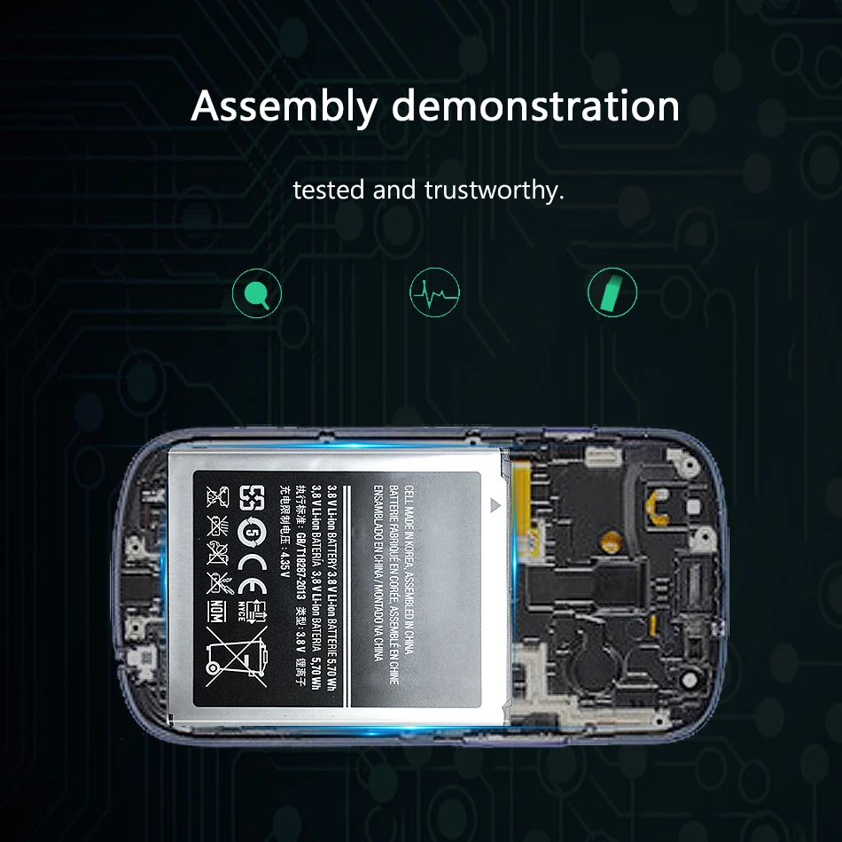 Батарея EB425161LU для samsung SM-J105H J1MINI S7562 S7572 S7580 I739 i759 I669 I8160 J1 мини GALAXY Ace 2 1500 мАч