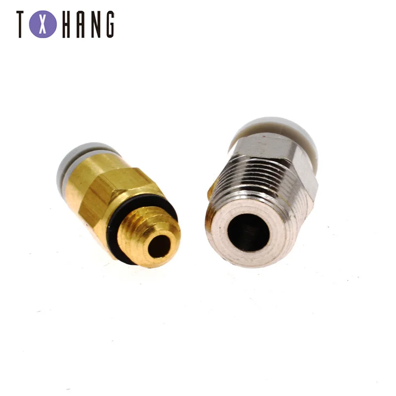 3D большие серебряные и маленькие золотые прямые пневматические разъемы части