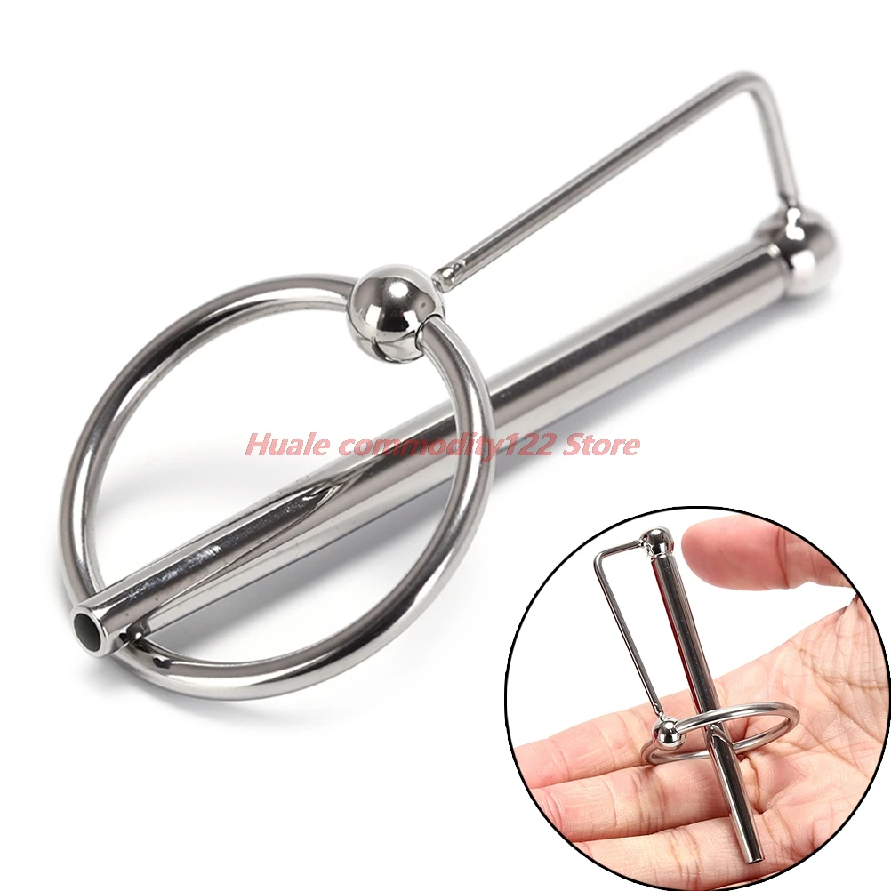 80mm Sex Fetish Hollow Stainless Steel Penis Plug Urethral Dilators Catheters sounds Prince Stretching