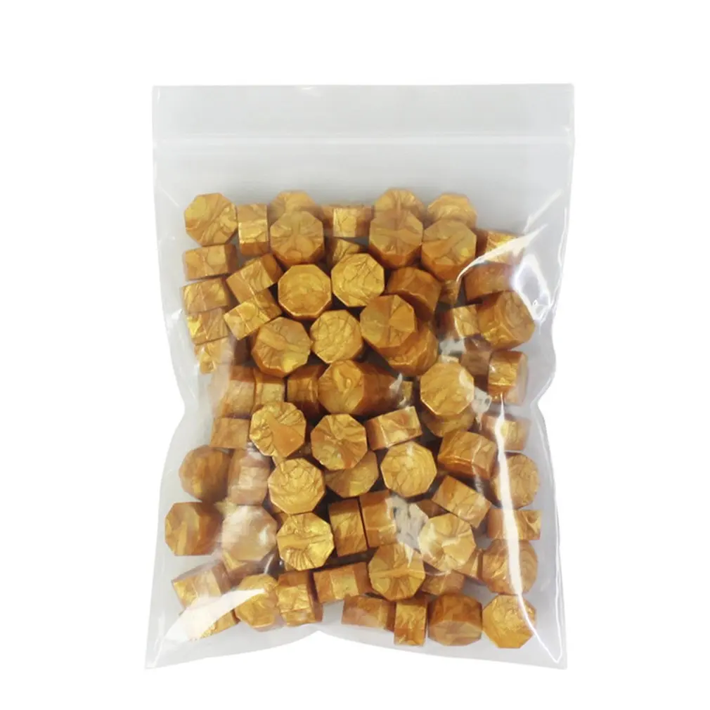 

Fire paint seal wax small bag octagonal fire paint wax seal wax 30 color about 100 35g Fire Paint Seal
