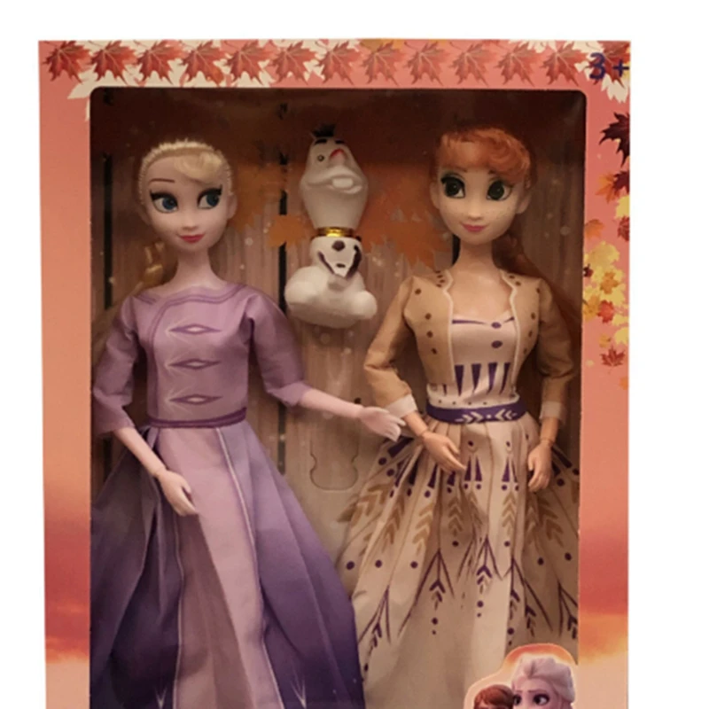 30cm Snow Queen Anna Elsa Doll With Beautiful Costume Movable Joint High Quality Princess Doll Olaf Toys For Girls Gift