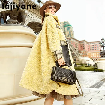 

Real Fur Coat Female 100% Wool Jacket Autumn Winter Coat Women Clothes 2019 Korean Vintage Sheep Shearling Fur Tops ZT4092