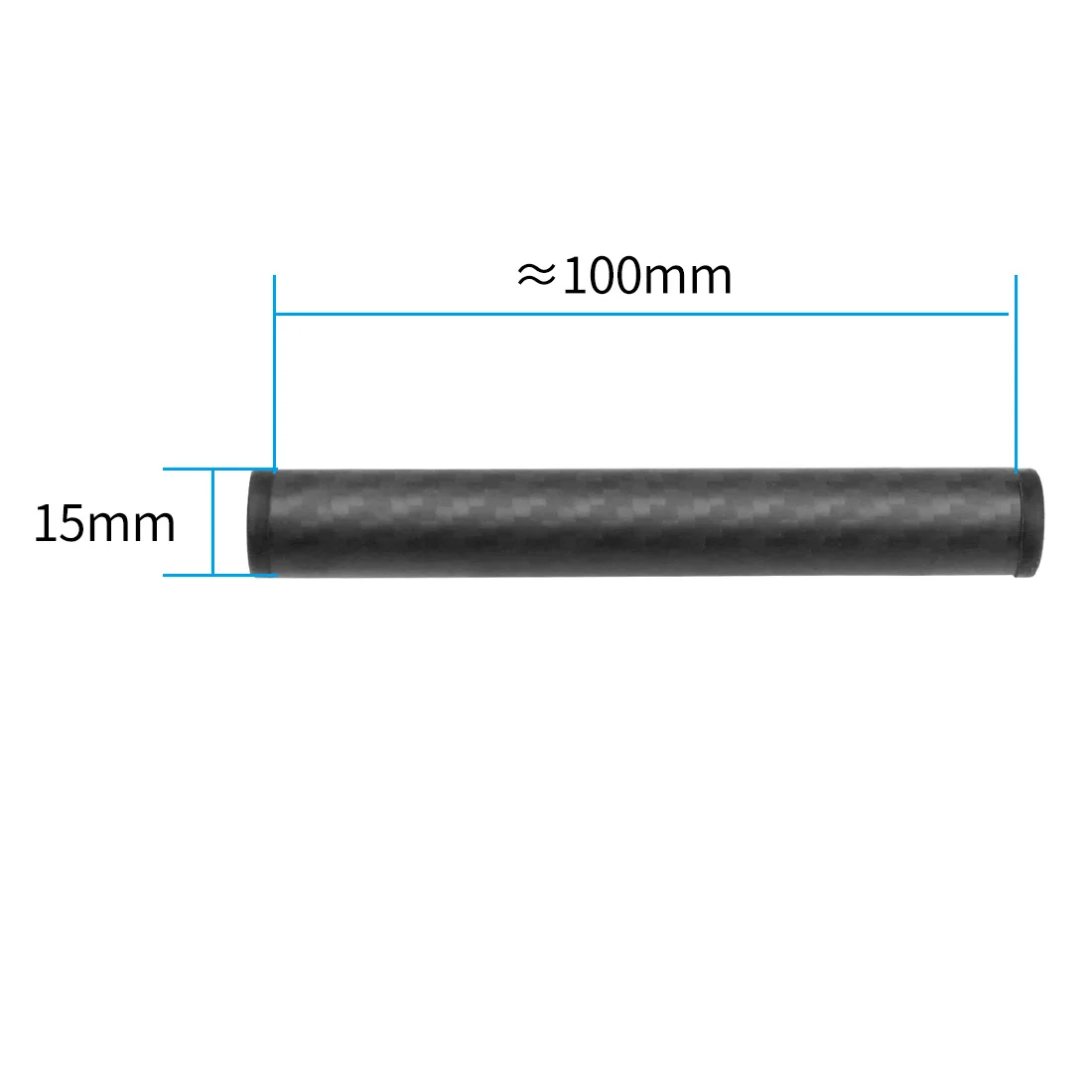 Description Picture 2 of item1x Dia 15mm Carbon Fiber Tube Rod D15 10cm 25cm 30cm 40cm for Follow Focus Rail System Camera Cage Grip Studio Photo Accessories