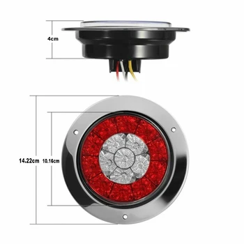 

Stainless steel chrome LED Light 4 Inch Replacement Taillights 12V-24V