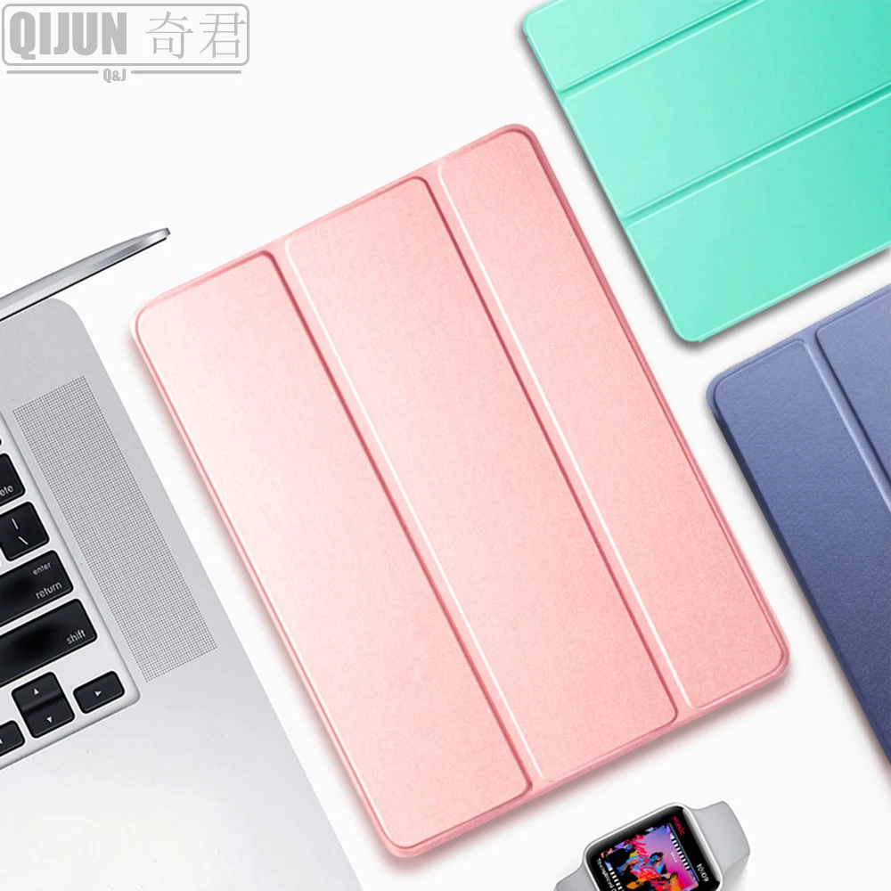 

Tablet case for Apple ipad Air 1 9.7" PU Leather Smart Sleep wake Trifold Stand Solid cover funda capa bag for Air1 A1474 A1475