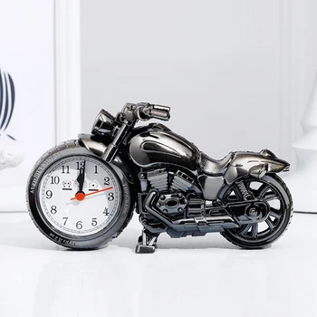 

Mini Creative Motorcycle Motorbike Pattern Alarm Clock Desk Clock Creative Home Birthday Gift Cool Clock