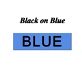 Black  on blue