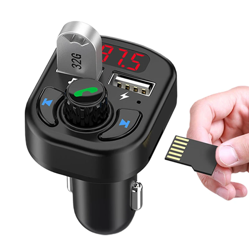 Fm-передатчик автомобильный Bluetooth 5 0 MP3 плеер беспроводной громкой связи аудио