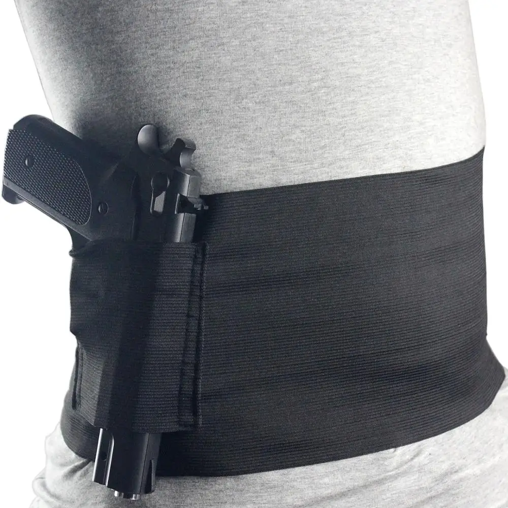 

Belly Band Holster For Glock 17 19 23 Sig 226 1911 Waist Concealed Carry Gun Pistol Universal Adjustable Elastic Holster