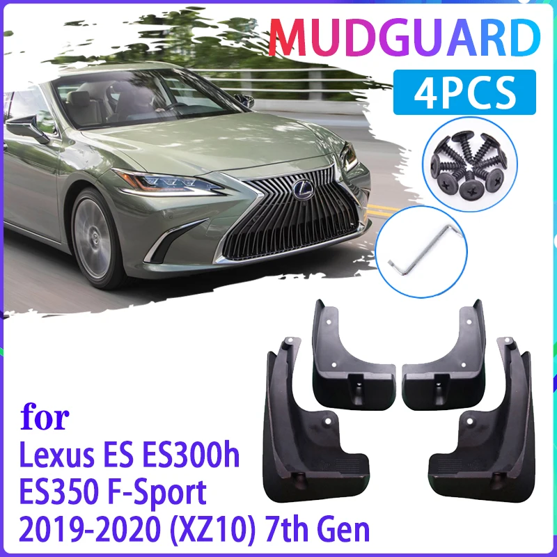 4 PCS Car Mud Flaps for Lexus ES ES300h ES350 F-Sport XZ10 2019~2020 Mudguard Splash Guards Fender Mudflaps Auto Accessories