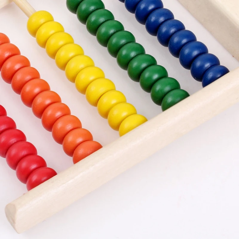 Обучающие Детские деревянные игрушечные счеты математические Обучающие игрушки счеты Монтессори бусины