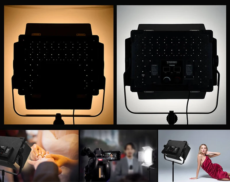 Профессиональный светодиодный светильник с u-образной рамой для фотосъемки с двойной цветовой температурой и двойным питанием для съемки в реальном времени, светильник для портретной съемки