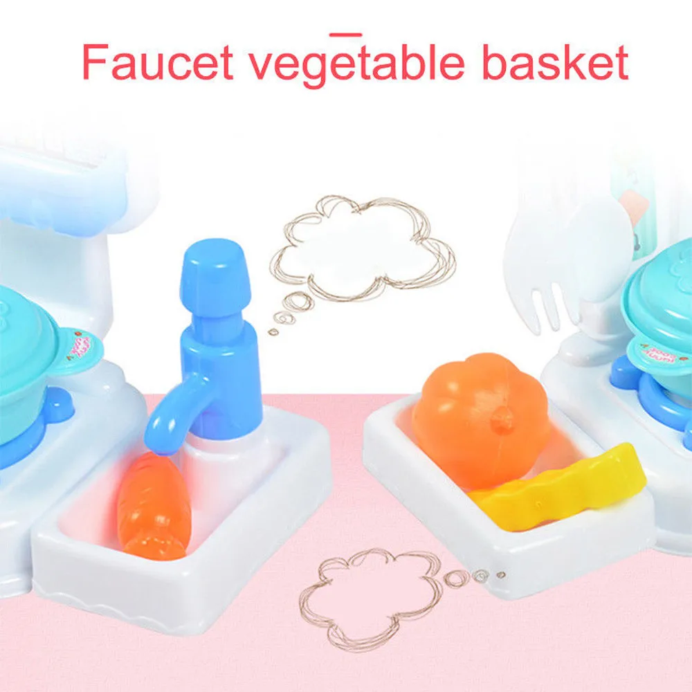 22PCS Children Girl Toy Role Play Mini Simulation Kitchenware Tableware Cookware Appliance Kitchenware Education Toys For Kids