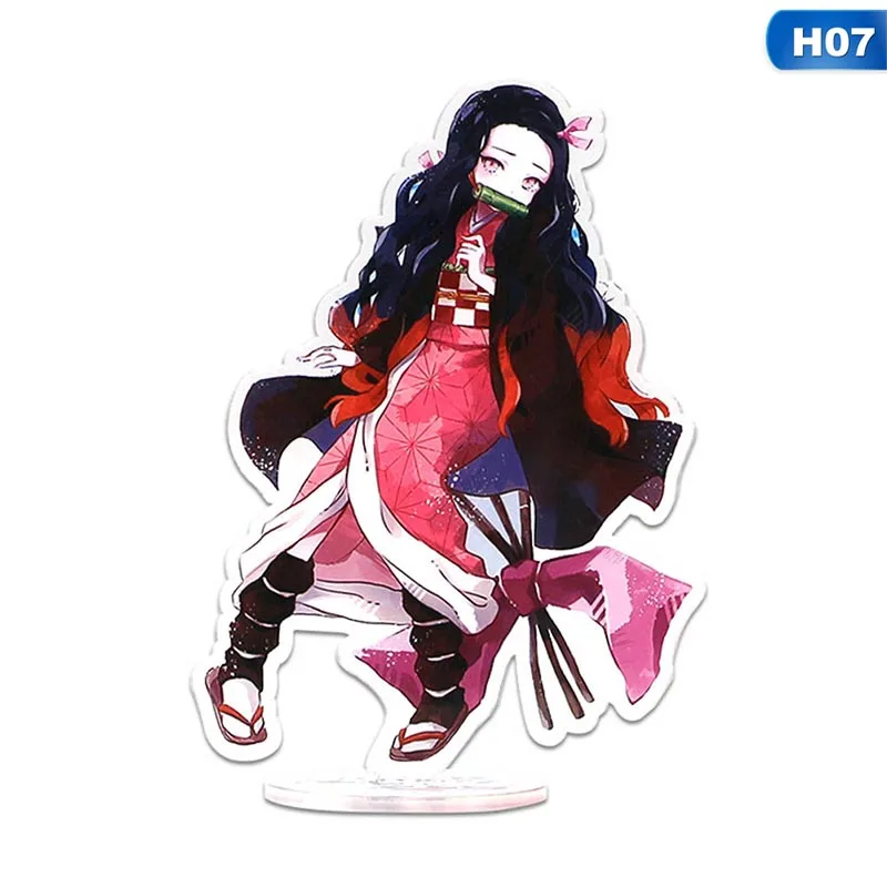 7 Японское аниме Demon Slayer: Kimetsu No Yaiba Kamado Tanjirou Kamado Nezuko Косплей фигурка на акриловой подставке канцелярские принадлежности - Цвет: 7