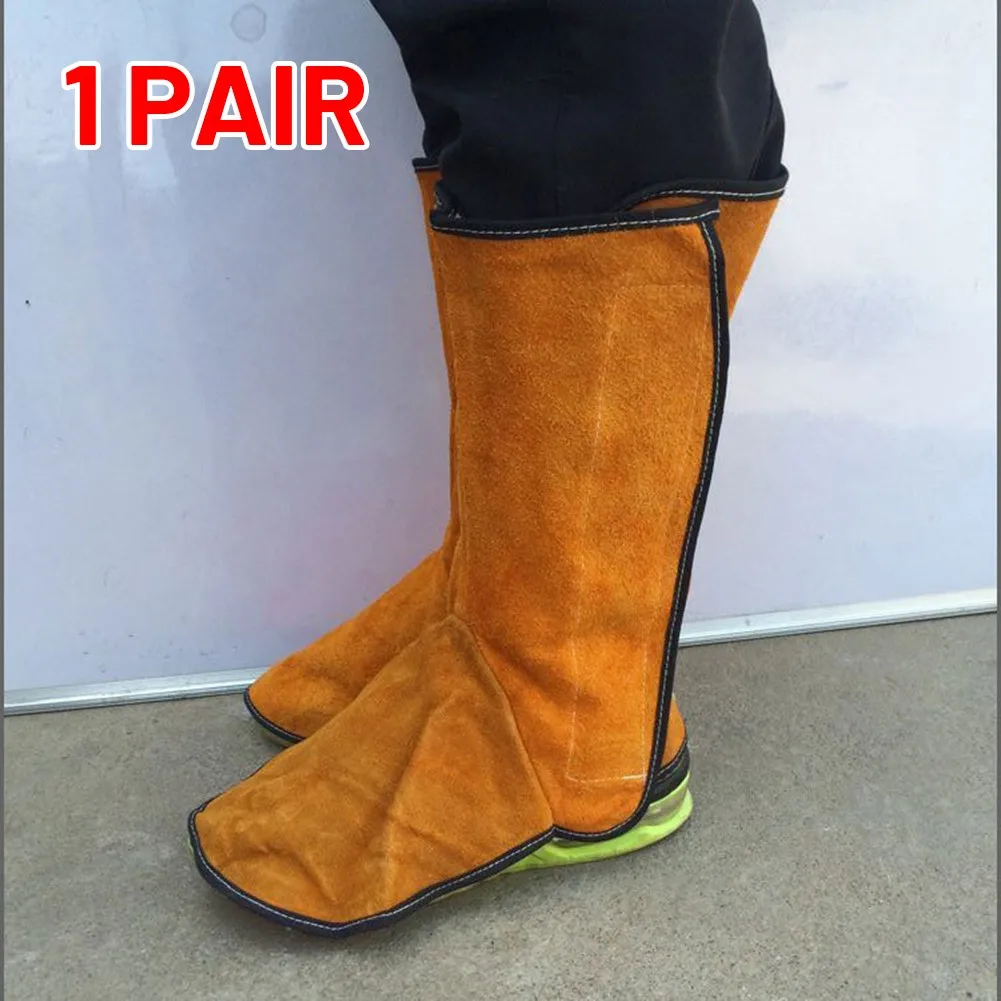 

Welding Shoe Cover Cover Feet Leather Long Protector Shoe Spats Welder
