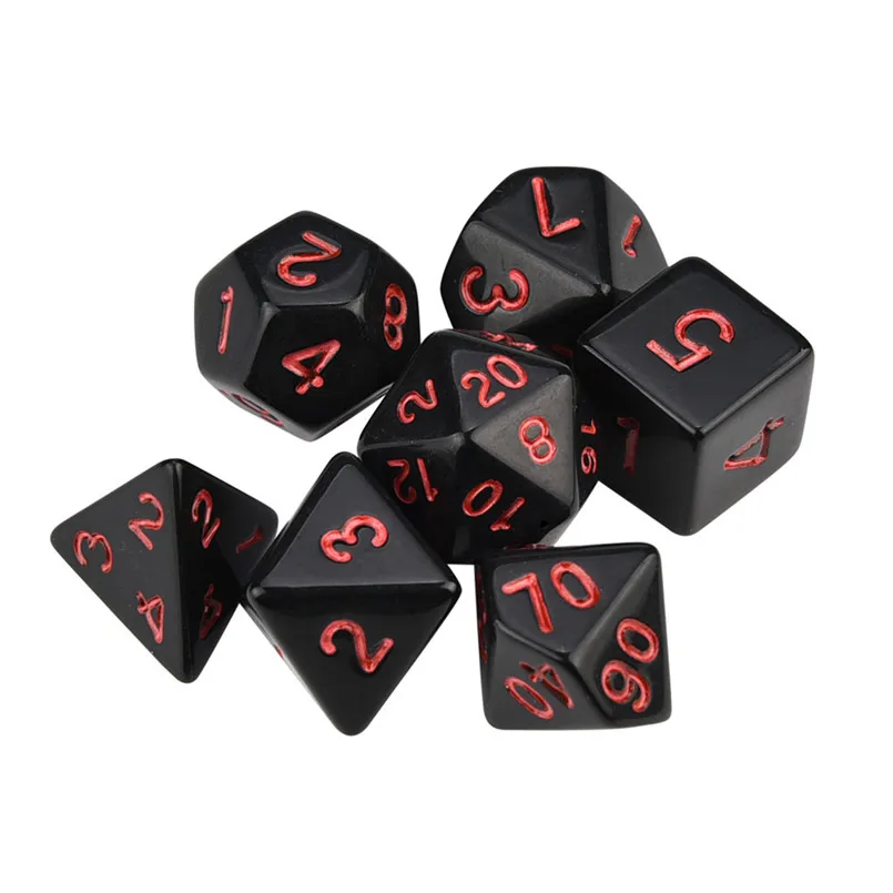 7pcs dices in one set brand new dnd dice sets resin polydice dados dnd game lovers TRPG dados de rpg perfect gift 30A20 (5)