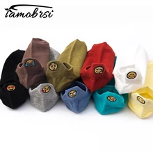 Забавные женские носки с вышитым смайликом и изображением лица Kawaii Happy Модные женские носки до голени хлопковые летние яркие цвета