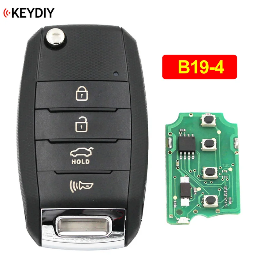 

B19-4 K Style 4 Button Universal Remote Control Car Key B-Series for KD900 KD900+ URG200 Mini KD KD-X2