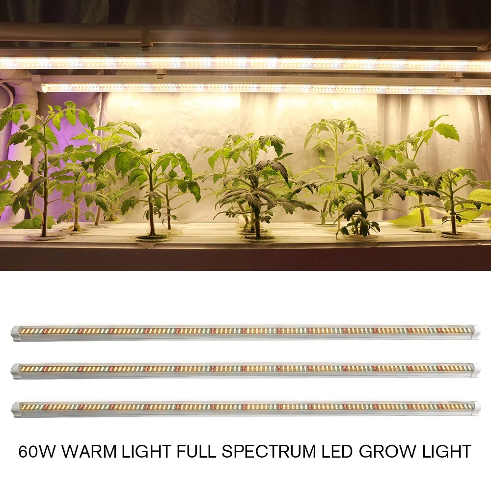 3 шт./партия СВЕТОДИОДНЫЙ Светильник T8 трубка бар 120 см теплый свет полный спектр светодиодный фитоламп для растения на гидропонике парник