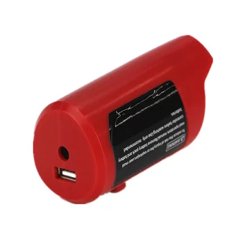 

Portable Red Charger Replacement ABS Power Source Converter Tools USB Safe Adapter For Milwaukee Lithium Battery 12V M12