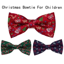 Новые детские рождественские галстуки-бабочки с рисунком снега; качественные праздничные галстуки-бабочки для мальчиков