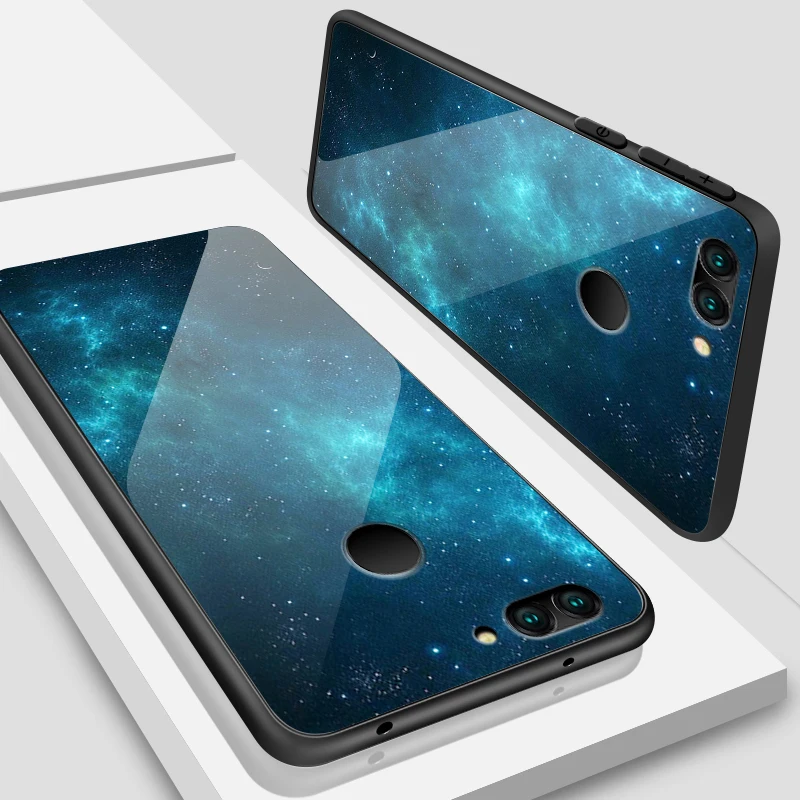 W190 Для huawei Enjoy 9s чехол из закаленного стекла Mate20 Lite Pro Nova 4 3i 2 P20 P30 P Smart+ Honor Play роскошный чехол из ТПУ для задней защиты - Цвет: W190