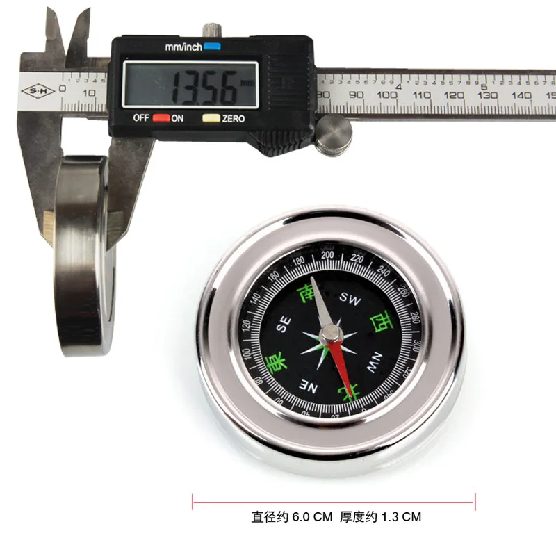Outdoor Stainless Steel Compass Portable Large Size Mountain Climbing Camping Direction