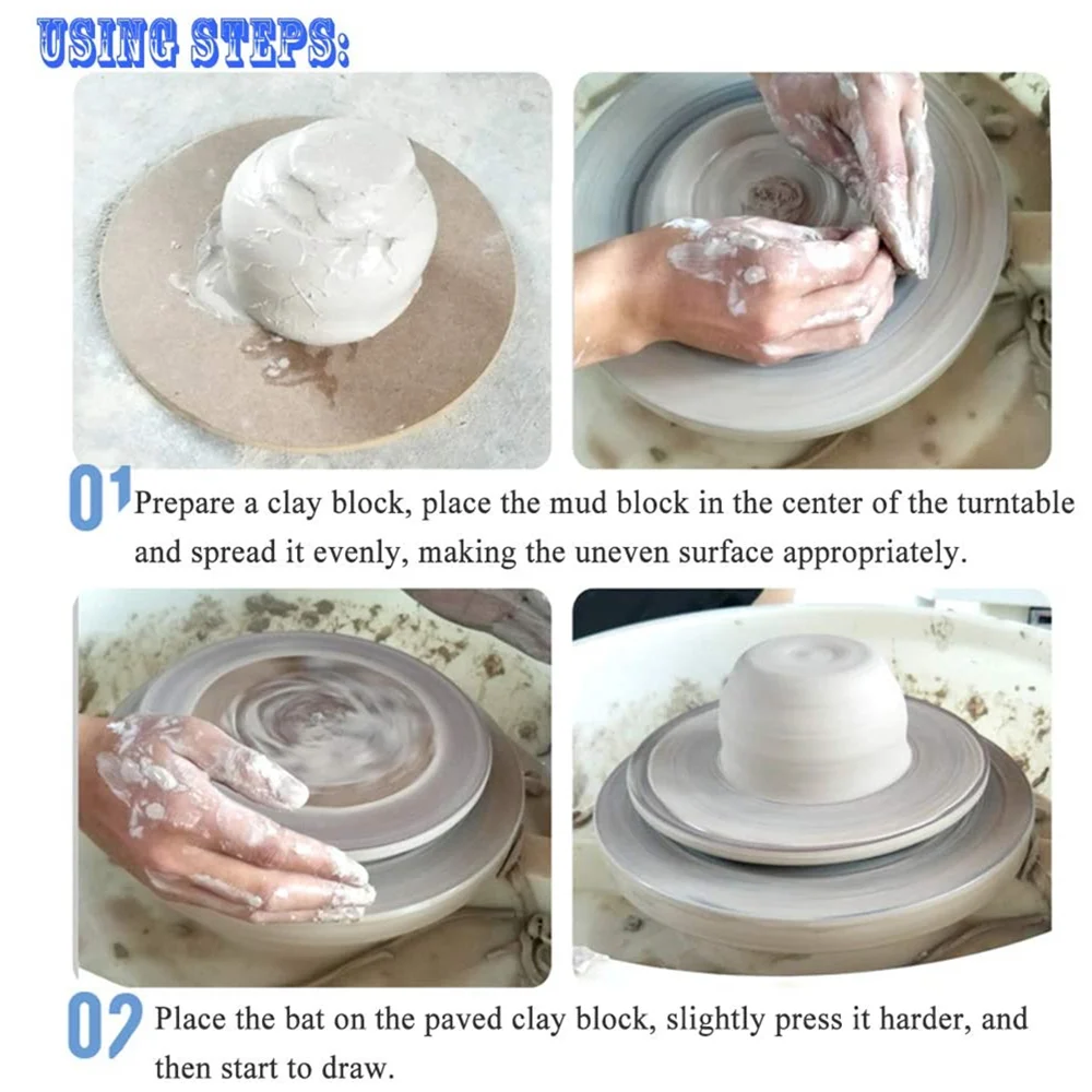 Pottery Wheel Bat Drying Fiberboard 12-35CM Pottery Drying Board DIY Clay Tool Ceramic Sculpture Balanced Turntable Tray pottery tools clay sculpting tools pottery sculpting tools clay craft tool
