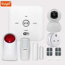 Tuya умный дом безопасности GSM wifi сигнализация с камерой приложение управление wifi сигнализация для противоугонной системы с камерой Tuya