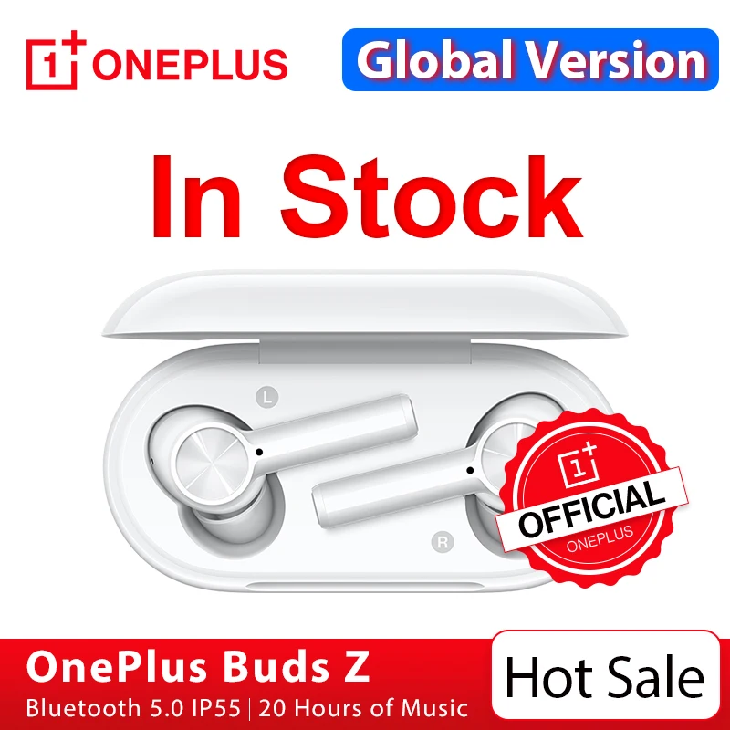 OnePlus Buds Z Глобальная версия беспроводные наушники TWS IP55 водостойкие Официальный