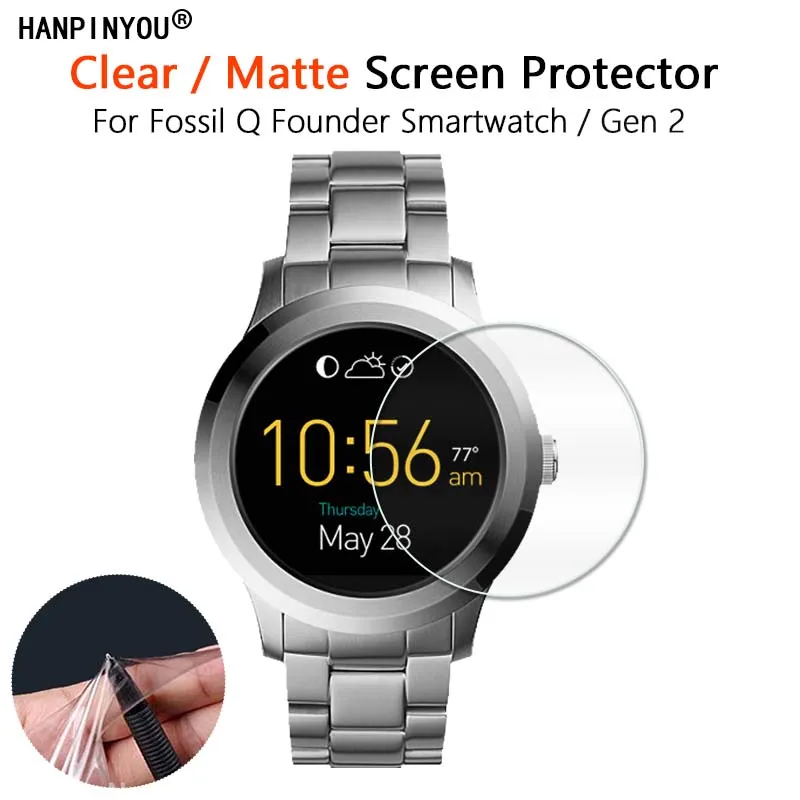 10pcs Fossil Q Founder Smartwatch / Gen 2 Watch Clear Glossy / Matte Screen Protector Soft Slim Film -not Tempered Glass - Screen Protectors - AliExpress