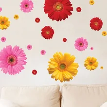 Ванная комната туалет Водонепроницаемая плитка наклейки для улучшения дома настенные украшения настенные Цветочные наклейки спальня гостиная телевизор B