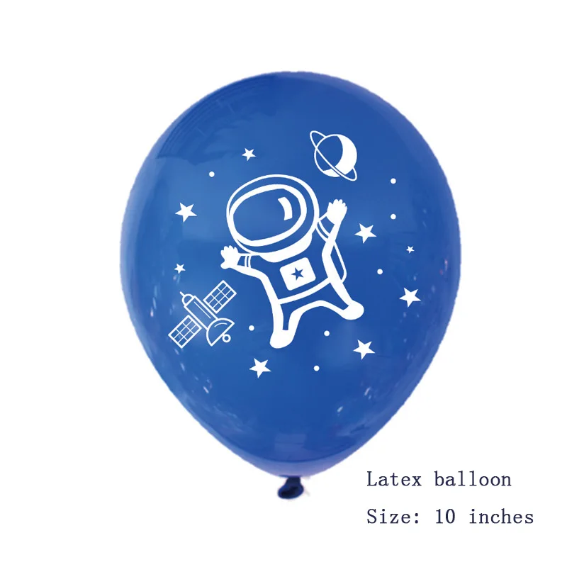 balloon 10pcs Милые вечерние столовые приборы с космическим пространством, салфетки с флагом и воздушным шаром для космонавта, праздничные принадлежности для дня рождения, декорации с планетами - Цвет: balloon 10pcs