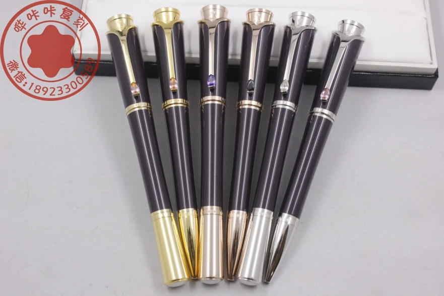 

Wakaka Princess of Monaco Grace Kelly Light Purple Silver Gold Clip Roller Pen Ballpoint Pen