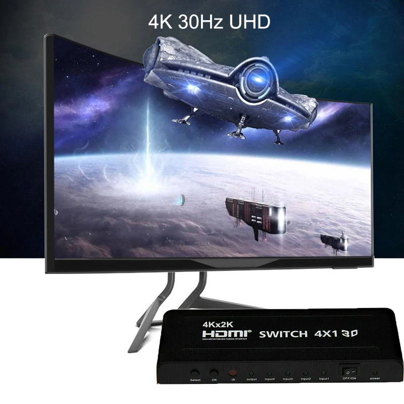 4x1 HDMI переключатель 3D коммутатор 4 к 4 в 1 выход видео конвертер с картинкой в картинке PIP IR пульт дистанционного управления для PS3 DVD ноутбук ПК к ТВ HD tv