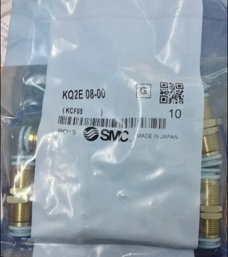 

1Bag/10pcs New SMC KQ2E08-00 Bulkhead Union Brass Fitting