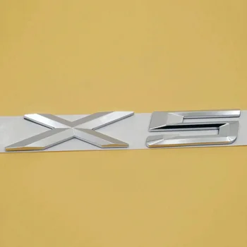 

Silver Letter Trunk Emblem Rear Badges Decal Stylish ABS Plastic Car Exterior Sticker For BMW X 5 E70 E53 F15 X5
