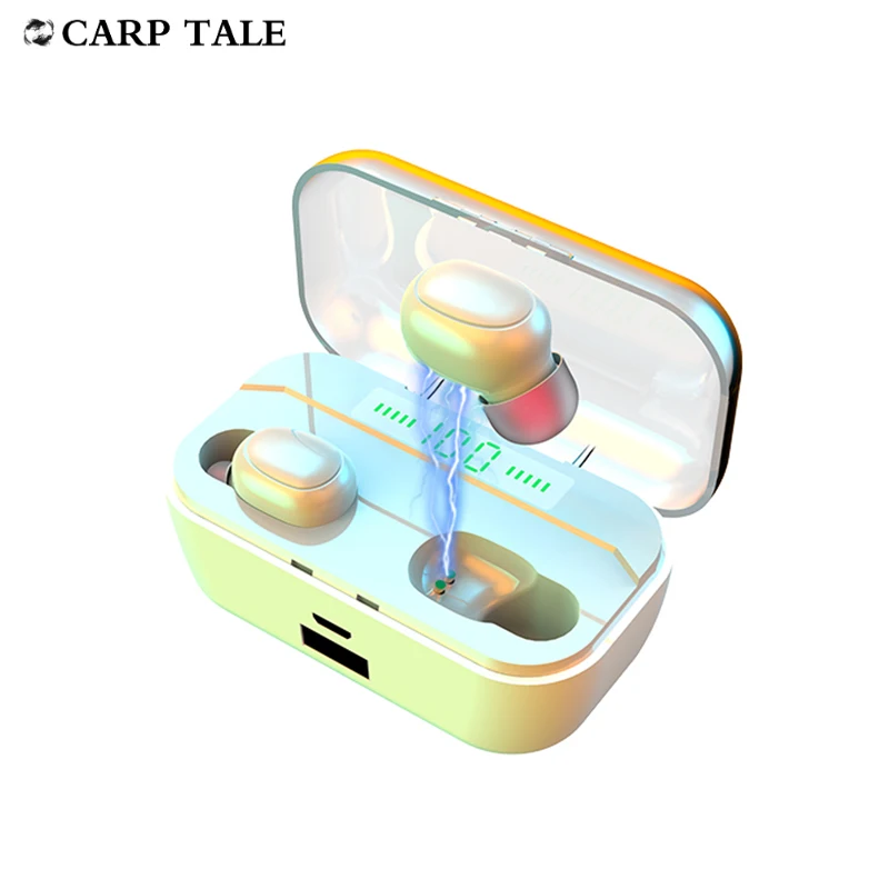 wireless ear phones  bluetooth touch stereo tws 5.0 earphone sport earbuds mini earphones with Charging case for Mobile Phone