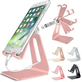 

Adjustable Cell Phone Tablet Switch Stand Aluminum Desk Table Holder Cradle Dock Mount For iPhone