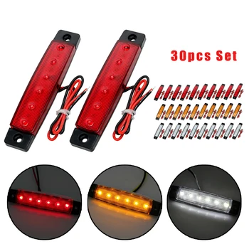 

Marker Side Marker Light Indicators Light 30pcs 12V- 24V 30x 30* 6LED 12V