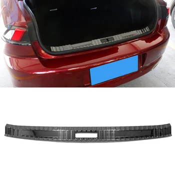 

Fit for Peugeot 508 Sedan 2019 2020 Car Styling Black Inner&Outer Rear Bumper Protect Sill Trunk Plate 1Set Auto Accessories