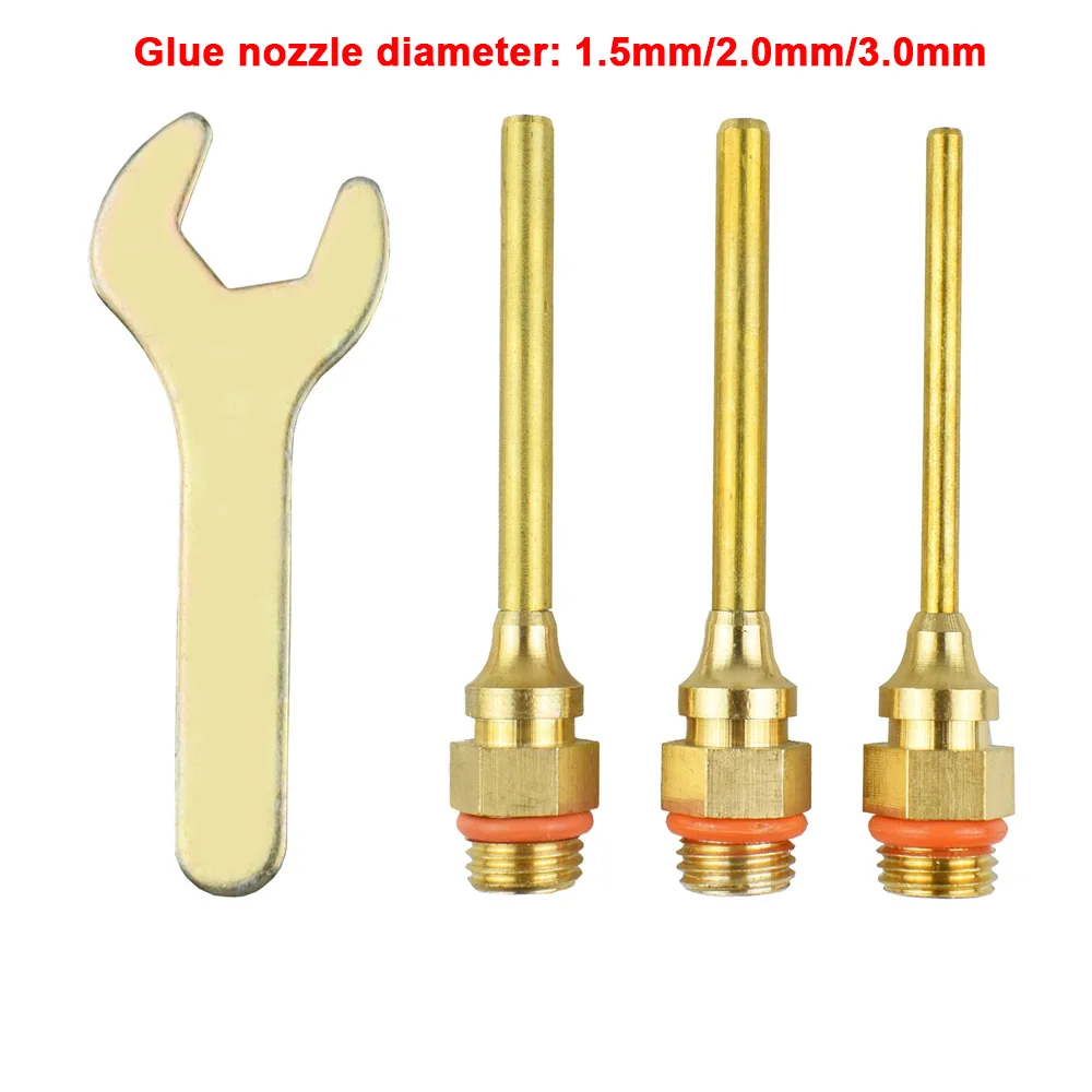 NEWACALOX-Pistolet à colle thermofusible de grand diamètre, buse 1.5x55mm, 2.0x38mm, 3.0x38mm, matériau en acier de haute qualité, lot de 3 pièces